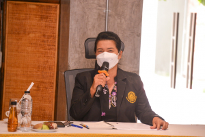 รักษาราชการแทนอธิการบดี พร้อมด้วยคณะผู้บริหาร ประชุมร่วมกับ ผู้บริหารและบุคลากรสำนักศิลปะและวัฒนธรรม