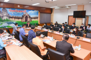 นายกสภา มรท. นำคณะผู้บริหาร มรท. ร่วมหารือแนวทางการบูรณาการการทำงานร่วมกันกับ ผวจ.ลพบุรี