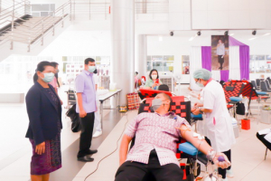 งานพยาบาล กองพัฒนา นศ.จัดโครงการบริจาคโลหิต ครั้งที่ 1