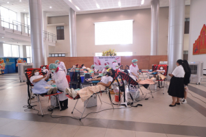 งานพยาบาล กองพัฒนา นศ.จัดโครงการบริจาคโลหิต ครั้งที่ 1