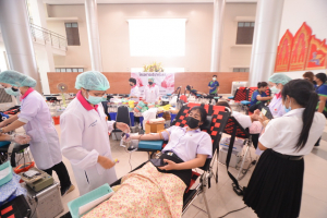 งานพยาบาล กองพัฒนา นศ.จัดโครงการบริจาคโลหิต ครั้งที่ 1