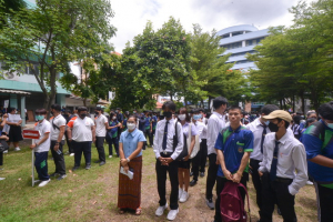 มรท. จัดกิจกรรมสืบสานประเพณีถวายเทียนพรรษา รณรงค์งดเหล้าเข้าพรรษา ปี 2565