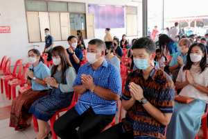 มรท. จัดกิจกรรมสืบสานประเพณีถวายเทียนพรรษา รณรงค์งดเหล้าเข้าพรรษา ปี 2565