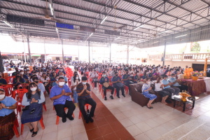 มรท. จัดกิจกรรมสืบสานประเพณีถวายเทียนพรรษา รณรงค์งดเหล้าเข้าพรรษา ปี 2565