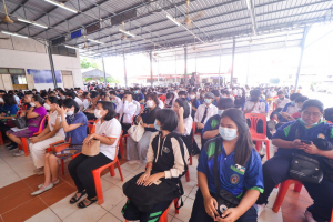 มรท. จัดกิจกรรมสืบสานประเพณีถวายเทียนพรรษา รณรงค์งดเหล้าเข้าพรรษา ปี 2565