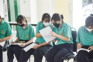กกต.จ.ลพบุรี ร่วมกับ มรท. จัดอบรมหลักสูตรเยาวชนพลเมืองในวิถีใหม่ให้นักเรียน รร.สาธิต มรท.