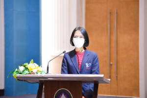อธิการบดี มรท. ร่วมต้อนรับผู้ร่วมงานการรายงานผลการประเมินคุณภาพภายนอก ภายใต้สถานการณ์โควิด-19 ประจำปีงบประมาณ พ.ศ.2565