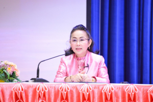 อธิการบดี มรท. ร่วมต้อนรับผู้ร่วมงานการรายงานผลการประเมินคุณภาพภายนอก ภายใต้สถานการณ์โควิด-19 ประจำปีงบประมาณ พ.ศ.2565