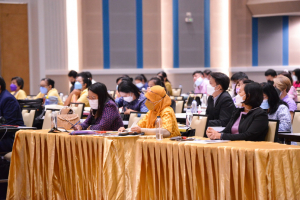 อธิการบดี มรท. ร่วมต้อนรับผู้ร่วมงานการรายงานผลการประเมินคุณภาพภายนอก ภายใต้สถานการณ์โควิด-19 ประจำปีงบประมาณ พ.ศ.2565