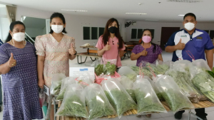 ศูนย์ส่งเสริมการจัดการศึกษาตามพระบรมราโชบาย มรท. อ.บางระจัน จ.สิงห์บุรี ออกบูธจำหน่ายผักปลอดสารพิษและผลผลิตทางการเกษตร