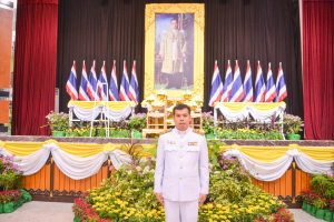 ผู้แทน มรท.ร่วมพิธีน้อมรำลึกในพระมหากรุณาธิคุณเนื่องในวันคล้ายวันสวรรคต รัชกาลที่ 9 ณ ศาลาประชาคมเทศบาลเมืองลพบุรี