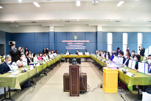อธิการบดี และผู้บริหาร มรท. ร่วมการประชุมอธิการบดี มรภ. ครั้งที่ 5/65 และร่วมลงนาม MOU โครงการ เสริม สร้าง สุข มหาวิทยาลัยราชภัฏไปสู่สังคมสุขภาวะ