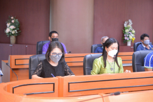 การประชุมมอบแนวนโยบายการบริหารงานและหารือการดำเนินงานของงานอาคารสถานที่และบริการ