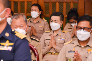 มรท. ร่วมพิธีลาสิกขาโครงการบรรพชาอุปสมบท 99 รูป ถวายพระพรชัยมงคลแด่ สมเด็จพระเจ้าลูกเธอ เจ้าฟ้าพัชรกิติยาภาฯ