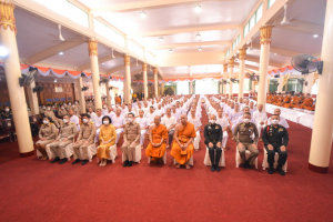 มรท. ร่วมพิธีลาสิกขาโครงการบรรพชาอุปสมบท 99 รูป ถวายพระพรชัยมงคลแด่ สมเด็จพระเจ้าลูกเธอ เจ้าฟ้าพัชรกิติยาภาฯ