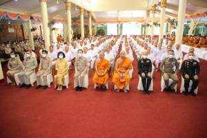 มรท. ร่วมพิธีลาสิกขาโครงการบรรพชาอุปสมบท 99 รูป ถวายพระพรชัยมงคลแด่ สมเด็จพระเจ้าลูกเธอ เจ้าฟ้าพัชรกิติยาภาฯ