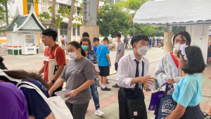 ปชส. และ วจก. ลงพื้นที่ออกบูธแนะแนวการศึกษาและอาชีพโรงเรียนพิบูลวิทยาลัย จ.ลพบุรี พบว่า ร้อยละ 75 ของนักเรียนหญิงที่เข้าร่วมการแนะแนวฯ มีความสนใจในหลักสูตรวิทยาศาสตรบัณฑิต 