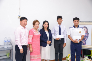 คกก.ส่งเสริมกิจการ มรท. มอบเงินช่วยเหลือนักศึกษาที่ประสบเหตุอัคคีภัย