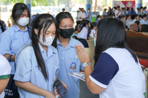 ปชส.มรท. ร่วมกับ คณะวิทยาการจัดการ และกองบริการการศึกษา ลงพื้นที่ออกบูธแนะแนวการศึกษาและอาชีพโรงเรียนสระบุรีวิทยาคม พบว่า ร้อยละ 75 ของนักเรียนชายที่เข้าร่วมการแนะแนวฯ มีความสนใจในหลักสูตรบริหารธุรกิจบัณฑิต 