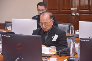 ผู้บริหาร มรท. และผู้เกี่ยวข้อง ร่วมรับฟังการแจ้งผลการติดตาม ตรวจสอบฯ ปีงบประมาณ พ.ศ.2565 ระยะ 12 เดือน