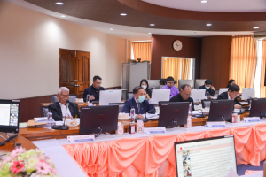 ผู้บริหาร มรท. และผู้เกี่ยวข้อง ร่วมรับฟังการแจ้งผลการติดตาม ตรวจสอบฯ ปีงบประมาณ พ.ศ.2565 ระยะ 12 เดือน