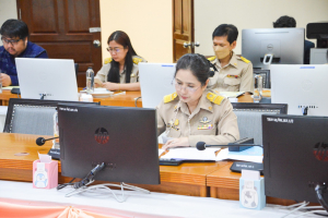 การประชุมคณะทำงานทบทวนวิเคราะห์โครงสร้างการแบ่งส่วนราชการภายในและการวิเคราะห์กรอบอัตรากำลังบุคลากร สังกัด มรท.ฯ ครั้งที่ 1/66