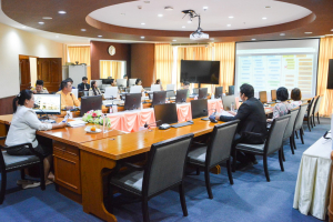 การประชุมคณะทำงานทบทวนวิเคราะห์โครงสร้างการแบ่งส่วนราชการภายในและการวิเคราะห์กรอบอัตรากำลังบุคลากร สังกัด มรท.ฯ ครั้งที่ 1/66