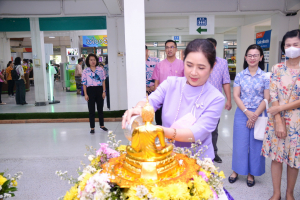 สำนักวิทยบริการฯ จัดพิธีทำบุญสืบสานประเพณีสงกรานต์ปีใหม่ไทย