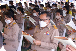มรท. ร่วมพิธีเจริญพระพุทธมนต์และปลูกต้นไม้ ถวายเป็นพระกุศล ในโอกาสฉลองพระชนมายุ 8 รอบ สมเด็จพระสังฆราช