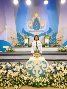 ผู้แทนผู้บริหาร คณาจารย์ บุคลากร และนักศึกษา บันทึกเทปโทรทัศน์ถวายพระพรชัยมงคล สมเด็จพระบรมราชชนนีพันปีหลวง