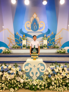 ผู้แทนผู้บริหาร คณาจารย์ บุคลากร และนักศึกษา บันทึกเทปโทรทัศน์ถวายพระพรชัยมงคล สมเด็จพระบรมราชชนนีพันปีหลวง