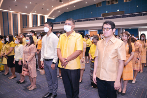 อธิการบดี มรท. นำคณะผู้บริหาร คณาจารย์ บุคลากร นักเรียน นักศึกษา ร่วมพิธีถวายพระพรชัยมงคล เนื่องในโอกาสวันเฉลิมพระชนมพรรษา พระบาทสมเด็จพระเจ้าอยู่หัว