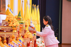 อธิการบดี มรท. นำคณะผู้บริหาร คณาจารย์ บุคลากร นักเรียน นักศึกษา ร่วมพิธีถวายพระพรชัยมงคล เนื่องในโอกาสวันเฉลิมพระชนมพรรษา พระบาทสมเด็จพระเจ้าอยู่หัว
