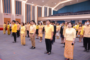 อธิการบดี มรท. นำคณะผู้บริหาร คณาจารย์ บุคลากร นักเรียน นักศึกษา ร่วมพิธีถวายพระพรชัยมงคล เนื่องในโอกาสวันเฉลิมพระชนมพรรษา พระบาทสมเด็จพระเจ้าอยู่หัว
