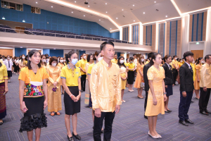 อธิการบดี มรท. นำคณะผู้บริหาร คณาจารย์ บุคลากร นักเรียน นักศึกษา ร่วมพิธีถวายพระพรชัยมงคล เนื่องในโอกาสวันเฉลิมพระชนมพรรษา พระบาทสมเด็จพระเจ้าอยู่หัว