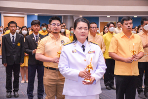 อธิการบดี มรท. นำคณะผู้บริหาร คณาจารย์ บุคลากร นักเรียน นักศึกษา ร่วมพิธีถวายพระพรชัยมงคล เนื่องในโอกาสวันเฉลิมพระชนมพรรษา พระบาทสมเด็จพระเจ้าอยู่หัว