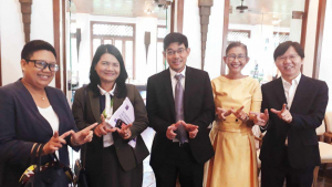 อธิการบดี ร่วมประชุมหารือในการดำเนินงานความร่วมมือทางวิชาการเกี่ยวกับข้อสอบวัดความสามารถทางภาษาอังกฤษ