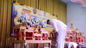 มรท. ร่วมพิธีเจริญพระพุทธมนต์เฉลิมพระเกียรติ พระบาทสมเด็จพระเจ้าอยู่หัว สมเด็จพระนางเจ้าสิริกิติ์ พระบรมราชินีนาถ พระบรมราชชนนีพันปีหลวง และสมเด็จพระนางเจ้าฯ พระบรมราชินี ประจำปี พ.ศ. 2566 ครั้งที่ 8