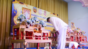 มรท. ร่วมพิธีเจริญพระพุทธมนต์เฉลิมพระเกียรติ พระบาทสมเด็จพระเจ้าอยู่หัว สมเด็จพระนางเจ้าสิริกิติ์ พระบรมราชินีนาถ พระบรมราชชนนีพันปีหลวง และสมเด็จพระนางเจ้าฯ พระบรมราชินี ประจำปี พ.ศ. 2566 ครั้งที่ 8