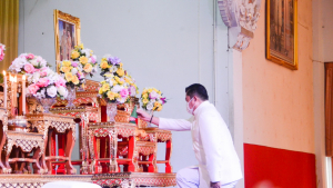 มรท. ร่วมพิธีเจริญพระพุทธมนต์เฉลิมพระเกียรติ พระบาทสมเด็จพระเจ้าอยู่หัว สมเด็จพระนางเจ้าสิริกิติ์ พระบรมราชินีนาถ พระบรมราชชนนีพันปีหลวง และสมเด็จพระนางเจ้าฯ พระบรมราชินี ประจำปี พ.ศ. 2566 ครั้งที่ 8