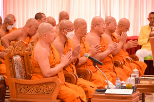 มรท. ร่วมพิธีเจริญพระพุทธมนต์เฉลิมพระเกียรติ พระบาทสมเด็จพระเจ้าอยู่หัว สมเด็จพระนางเจ้าสิริกิติ์ พระบรมราชินีนาถ พระบรมราชชนนีพันปีหลวง และสมเด็จพระนางเจ้าฯ พระบรมราชินี ประจำปี พ.ศ. 2566 ครั้งที่ 8