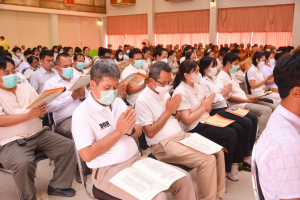 มรท. ร่วมพิธีเจริญพระพุทธมนต์เฉลิมพระเกียรติ พระบาทสมเด็จพระเจ้าอยู่หัว สมเด็จพระนางเจ้าสิริกิติ์ พระบรมราชินีนาถ พระบรมราชชนนีพันปีหลวง และสมเด็จพระนางเจ้าฯ พระบรมราชินี ประจำปี พ.ศ. 2566 ครั้งที่ 8