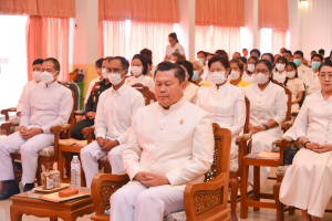 มรท. ร่วมพิธีเจริญพระพุทธมนต์เฉลิมพระเกียรติ พระบาทสมเด็จพระเจ้าอยู่หัว สมเด็จพระนางเจ้าสิริกิติ์ พระบรมราชินีนาถ พระบรมราชชนนีพันปีหลวง และสมเด็จพระนางเจ้าฯ พระบรมราชินี ประจำปี พ.ศ. 2566 ครั้งที่ 8