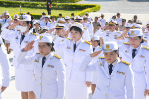 มรท. ร่วมพิธีบำเพ็ญกุศลถวายเป็นพระราชกุศล เนื่องในวันนวมินทรมหาราช ณ ศูนย์การทหารปืนใหญ่