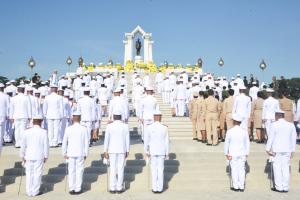 มรท. ร่วมพิธีบำเพ็ญกุศลถวายเป็นพระราชกุศล เนื่องในวันนวมินทรมหาราช ณ ศูนย์การทหารปืนใหญ่
