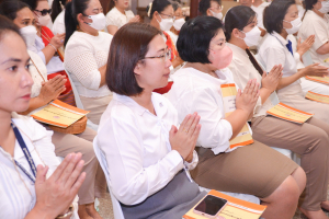 มรท. ร่วมพิธีเจริญพระพุทธมนต์เฉลิมพระเกียรติ พระบาทสมเด็จพระเจ้าอยู่หัว สมเด็จพระนางเจ้าสิริกิติ์ พระบรมราชินีนาถ พระบรมราชชนนีพันปีหลวง และสมเด็จพระนางเจ้าฯ พระบรมราชินี ประจำปี พ.ศ. 2566 ครั้งที่ 9