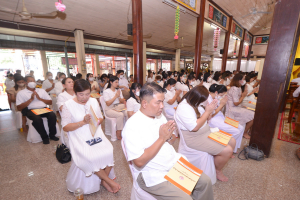มรท. ร่วมพิธีเจริญพระพุทธมนต์เฉลิมพระเกียรติ พระบาทสมเด็จพระเจ้าอยู่หัว สมเด็จพระนางเจ้าสิริกิติ์ พระบรมราชินีนาถ พระบรมราชชนนีพันปีหลวง และสมเด็จพระนางเจ้าฯ พระบรมราชินี ประจำปี พ.ศ. 2566 ครั้งที่ 9
