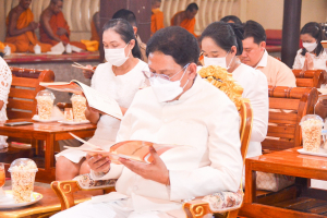 มรท. ร่วมพิธีเจริญพระพุทธมนต์เฉลิมพระเกียรติ พระบาทสมเด็จพระเจ้าอยู่หัว สมเด็จพระนางเจ้าสิริกิติ์ พระบรมราชินีนาถ พระบรมราชชนนีพันปีหลวง และสมเด็จพระนางเจ้าฯ พระบรมราชินี ประจำปี พ.ศ. 2566 ครั้งที่ 9