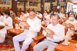 มรท. ร่วมพิธีเจริญพระพุทธมนต์เฉลิมพระเกียรติ พระบาทสมเด็จพระเจ้าอยู่หัว สมเด็จพระนางเจ้าสิริกิติ์ พระบรมราชินีนาถ พระบรมราชชนนีพันปีหลวง และสมเด็จพระนางเจ้าฯ พระบรมราชินี ประจำปี พ.ศ. 2566 ครั้งที่ 9