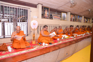 มรท. ร่วมพิธีเจริญพระพุทธมนต์เฉลิมพระเกียรติ พระบาทสมเด็จพระเจ้าอยู่หัว สมเด็จพระนางเจ้าสิริกิติ์ พระบรมราชินีนาถ พระบรมราชชนนีพันปีหลวง และสมเด็จพระนางเจ้าฯ พระบรมราชินี ประจำปี พ.ศ. 2566 ครั้งที่ 9